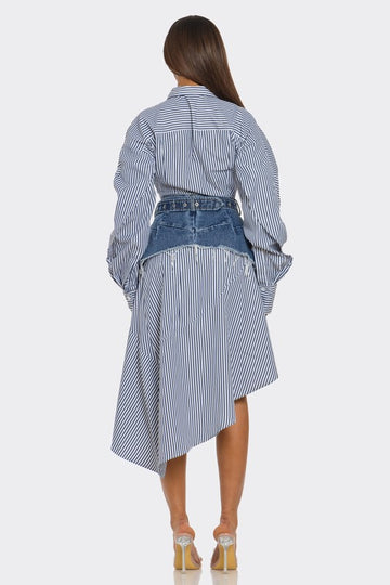 Kayla Asymmetric Shirt Dress